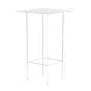 Gigi Bar Table - White Timber Laminate Top - 60cm Sq 